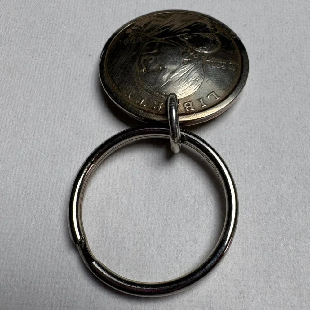 Made From Coins Sacagawea Dollar Keyring – Handcrafted Artisan Design – NWOT